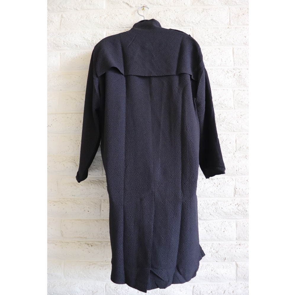 Line & Dot NWT pebbled black pea coat trench coat - Picture 2 of 6